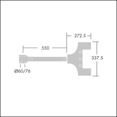 Thorn Einzelausleger 500MM MTP ALU OLSYS2 BRA#96262306