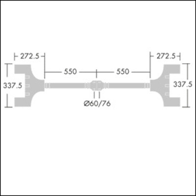 Thorn Doppelausleger 1000MM MTP ALU OLSYS2 BRX2#96262307