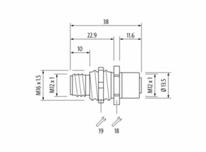 Murrelektronik Schaltschrankdurchführung M12,5pol. 7000-42111-0000000