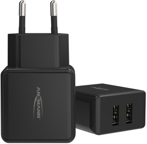 Hückmann Netzladegerät 100V-240V 2x USB max 2400mA Home Charger HC212
