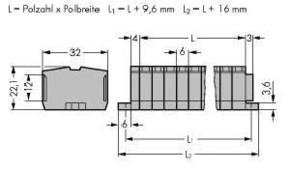 WAGO GmbH & Co. KG 2-L-Klemmenleiste 4pol 264-104