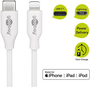 Goobay Sync/Ladekabel 0,5m,Lightning-USB-C 39444