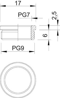 OBO Bettermann Vertr Reduktion 167 R MS PG9-7