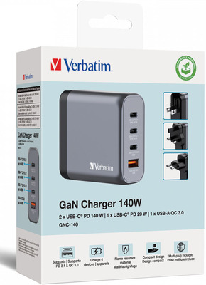 Verbatim Ladeadapter Universal GNC-140,GaN,140W,gr 32203