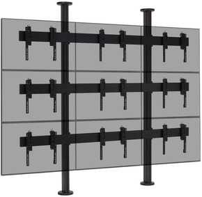 Vogels Boden-Decken-Verspannung Videowall,3x3,55Z FCVW3355 sw