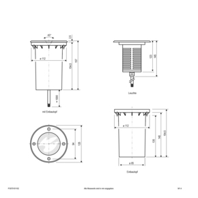 EVN Lichttechnik P-LED Bodeneinbau rund - EDS/Alu IP67 PC670101102