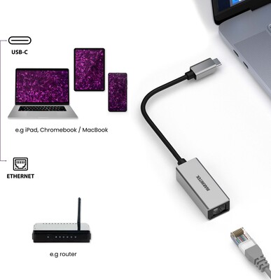 MARMITEK Adapter USB Typ C zu Ethernet MARMITEK ConUSB-C/Et