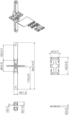 Vogels Koppelelement Connect-it,.PUC 29xx PFA9156 sw