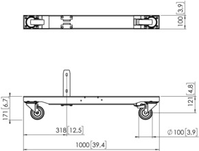 Vogels Rollengestell Connect-it,f.PUC29xx PFT8920 sw