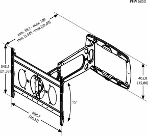 Vogels Display Wandhalterung dreh-/neigbar,45kg PFW6850 sw