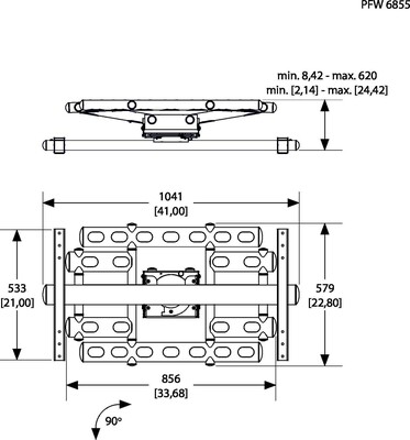 Vogels Display Wandhalterung dreh-/neigbar,227kg PFW6855 sw