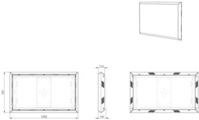 Vogels Outdoor-Rahmen f.LG 49XE4F POA9601 sw