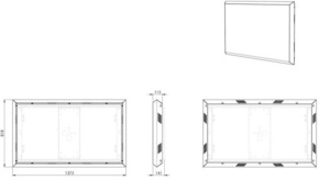 Vogels Outdoor-Rahmen f.LG 55XE4F POA9602 sw