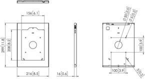 Vogels Sicherungsgehäuse TabLock,iPad PTS1239 alu-sw