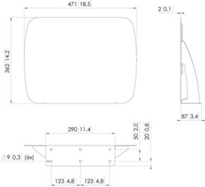 Vogels Ablageboden Connect-it,fPUC25/27 PUA9507 sw