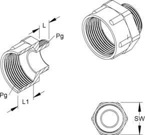 HKL Erweit.Zwischenstutzen 1891/1621