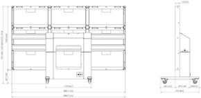 Vogels Wagen motorbetrieben f.Samsung1,5 mm TLWE78101 sw