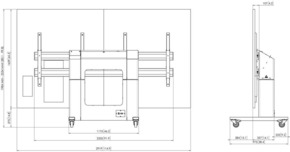 Vogels Wagen motorbetrieben f.Optoma Quad 130Z TLWE78301 sw
