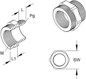 HKL Adapter Pg16/M25 PA 1897P16M25