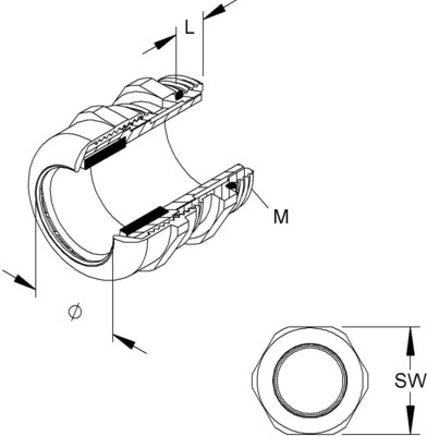 HKL IPON-Kabelverschraubung M63B ms 2234M63B