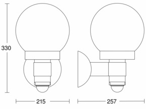 Steinel Sensor-Außenleuchte 257 x 215 x 330 mm L 115 S weiß