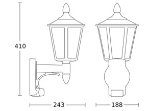 Steinel Sensor-Außenleuchte 240 x 190 x 410 mm L 15 S weiß