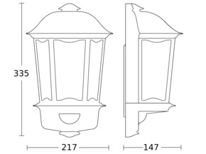 Steinel Sensor-Außenleuchte 147 x 217 x 335 mm L 190 S schwarz