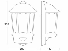 Steinel Sensor-Außenleuchte 147 x 217 x 335 mm L 190 S weiß