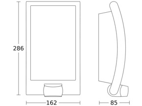 Steinel Sensor-Außenleuchte 89 x 162 x 286 mm L 22 S edelstahl