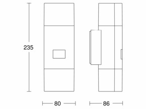 Steinel Sensor-LED-Außenleuchte 85 x 80 x 235 mm L 910 S INOX 3000K