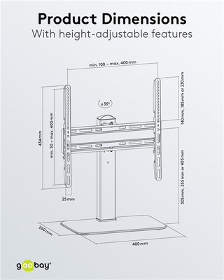 Goobay TV-Standfuß Basic Fix 58524