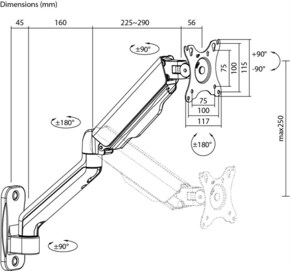 Goobay Monitor-Wandhalterung Basic Single 70820