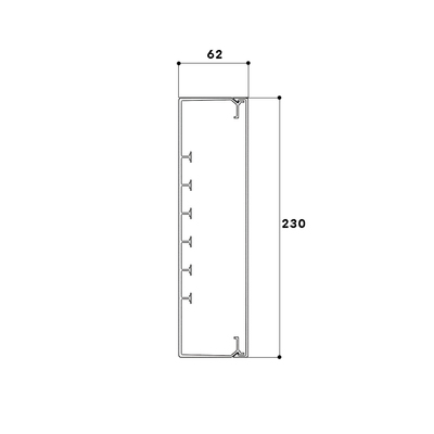 GGK FB-Kanal 60x230 lichtgrau 4489
