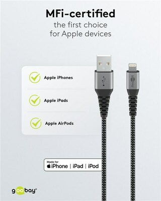 Goobay Sync/Ladekabel Lightning USB-A,0,5m 49267