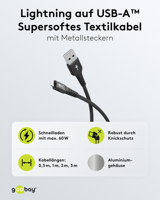 Goobay Sync/Ladekabel Lightning USB-A,2m 74504