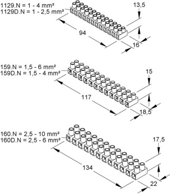HKL Euroklemme 1,5-4qmm,na,12p. 159D.N