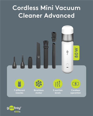 Goobay Stab-Staubsauger USB-C-Ladeanschluss 77828