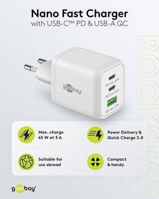 Goobay Multiport-Schnellladegerät USB-C PD GaN 64754