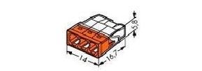 WAGO GmbH & Co. KG Verbindungsdosenklemme 3x 0.5-2.5 orange 2273-203