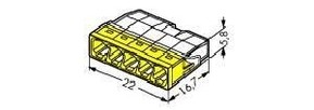 WAGO GmbH & Co. KG Verbindungsdosenklemme 5x 0.5-2.5 gelb 2273-205