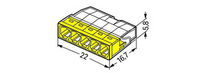 WAGO GmbH & Co. KG Verbindungsdosenklemme 5x 0.5-2.5 gelb 2273-205
