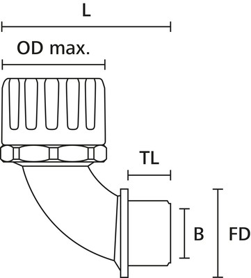 HellermannTyton Verschraubung PA66 BK HG54-90-PG48