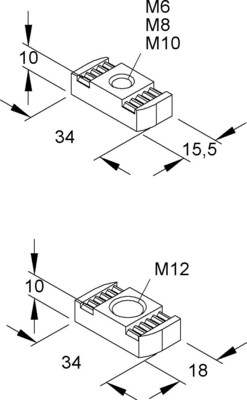Niedax Gleitmutter GMZ M8 F