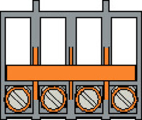 Phoenix Contact Schaltbrücke 4pol,grau/orange SB-ME 4-6