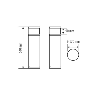 ESYLUX LED-Pollerleuchte ALVABL540#EL10820687