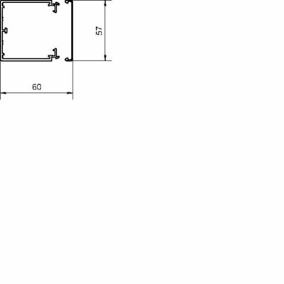 Tehalit Leitungsführungskanal B60xH60mm LF 600600 lgr