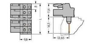 WAGO GmbH & Co. KG Federleiste 9-pol. 232-239/005-000