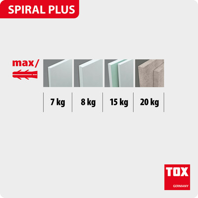 TOX-Dübel-Techn. Gipskartondübel SpiralPlus 37-2 + Schraube KT