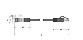 Turck Leitung für Industrial Ethernet PSGS4MRJ45S44140.2M