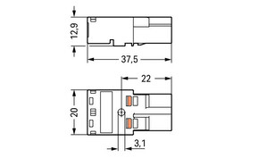 WAGO GmbH & Co. KG Stecker 2-polig Kod. L,dunkelgrau 770-1172